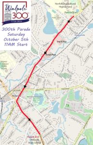 Walpole 300th Parade Route